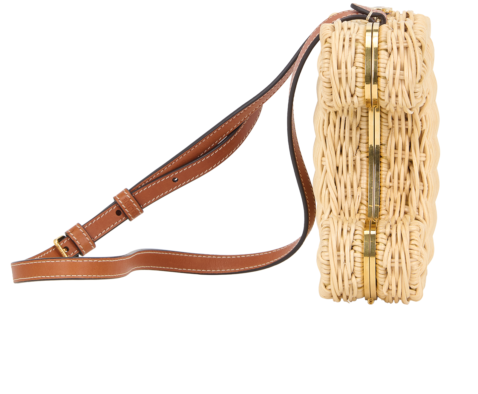 Minaudiere Triomphe, &pound;2,500, Handbags, Beige/Brown, Leather/Wicker, Side view